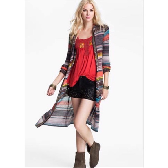 Free People Serape Long Duster Cardigan - Picture 1 of 13